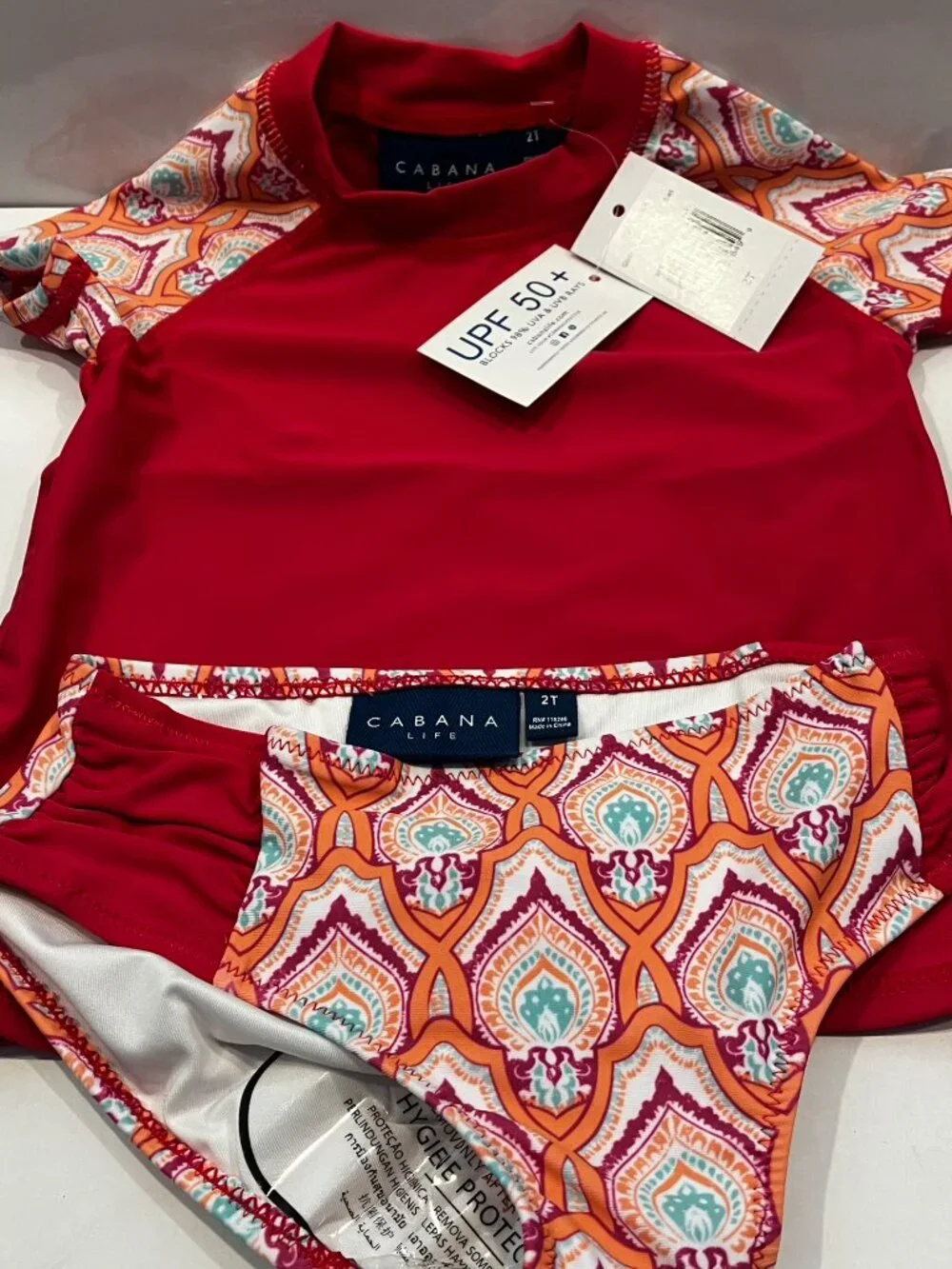 Cabana Life Kids 2T Swim Rash guard Rashguard Swimsuit NEW